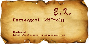 Esztergomi Károly névjegykártya