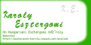 karoly esztergomi business card